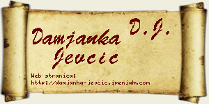 Damjanka Jevčić vizit kartica